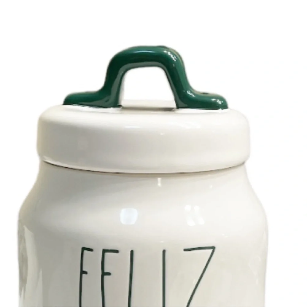 NEW Rae Dunn FELIZ NAVIDAD Christmas Canister w/Lid 🎄☃️🎄